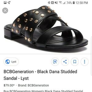 Sandals with gold studs